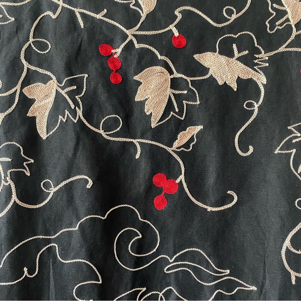 Vintage SUE WONG Floral Print Embroidered Appliqué  Asian Inspired Trench Coat - Picture 11 of 16